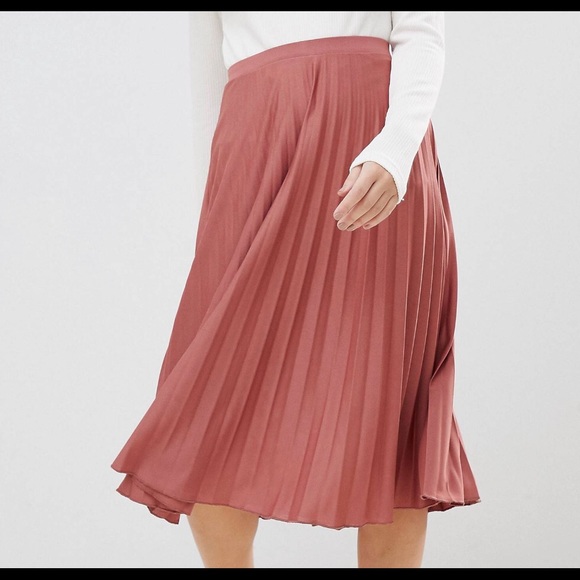 ASOS Petite Pleated Midi Skirt - Picture 2 of 2